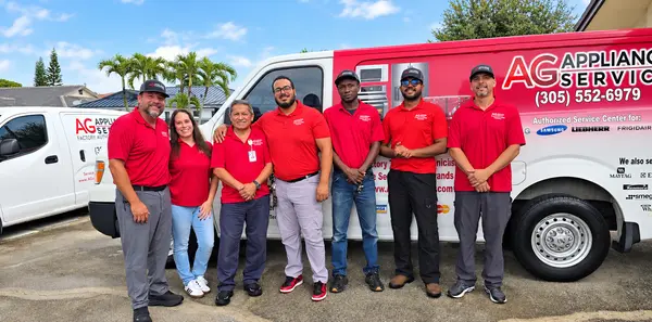 AG Appliance Service team in Miami, including technicians and office staff