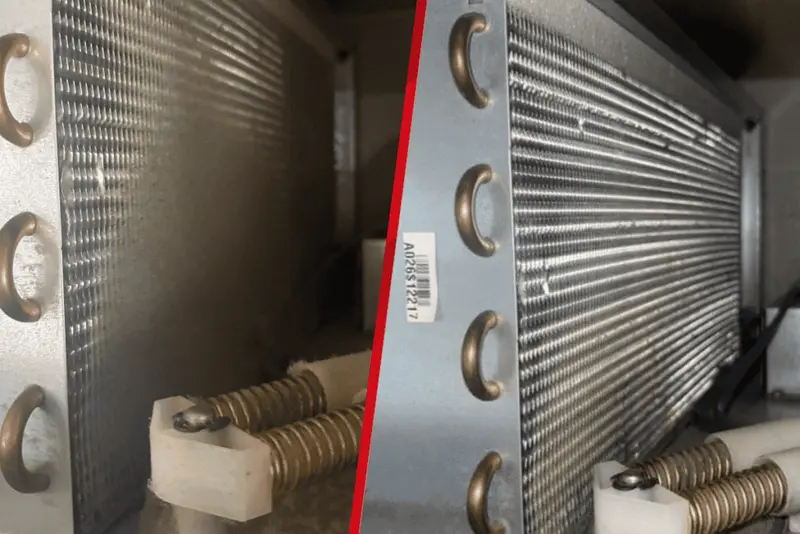 Condenser Coil Cleaning — Before & After