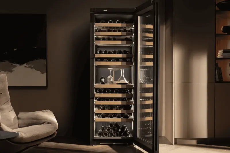 Liebherr wine fridge with temperature display